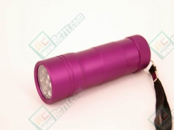 LED Flashlight / Torch (12 Bulbs, Long Lasting) Purple Colour