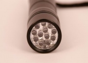 LED Flashlight / Torch (12 Bulbs, Long Lasting) Black Colour