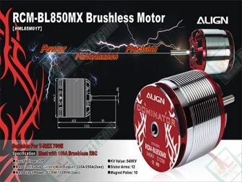 ALIGN 850MX Brushless Motor(540KV)