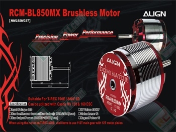 ALIGN 850MX Brushless Motor(490KV)